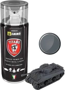 Farba w sprayu Ammo Titans Hobby Matt Primer Panzergrau German Dark Grey 400 ml (7426842919257)