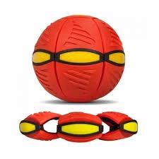 Складний ігровий м'яч-трансформер Flat Ball Disc, червоний