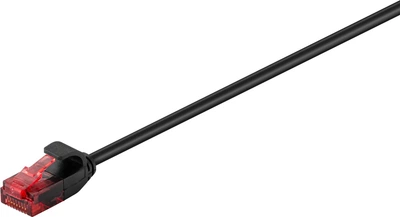 Патч-корд Goobay RJ45 UTP6 10.0m patch Slim Flexi PoE D=3.6mm Cu чорний(75.09.3730)