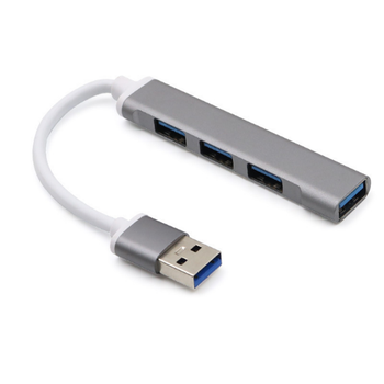 Перехідник обладнання Lucom USB3.0 A 1x4 (HUB) Pas 0.20m for Notbook Slim срібний(62.09.8282)
