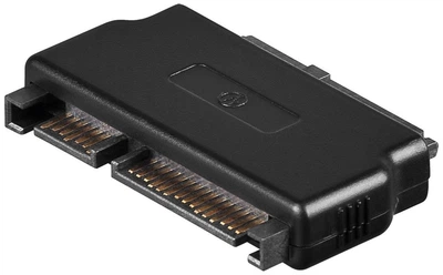 Перехідник накопичувача Goobay SATA 22p-micro16p M/F Gold L-Type чорний(75.09.5711)