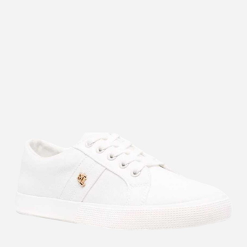 Sneakersy damskie do kostki Lauren Ralph Lauren LRL802804598001 36 Białe (3616411831545)