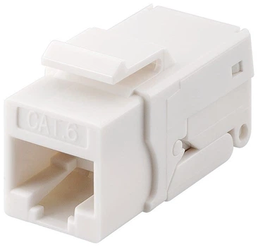 Роз'єм Goobay RJ45 UTP6-конектор Keystone ToolFree SNAP-IN білий(75.09.5742)