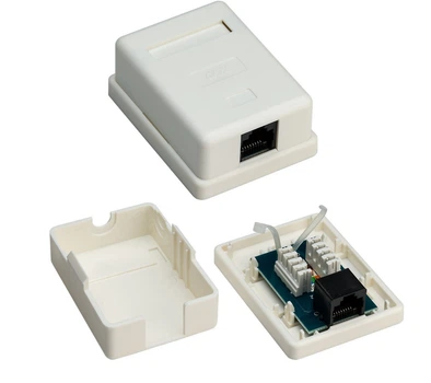 Розетка мережева Goobay RJ45 UTP6 (розетка) зовнішня LSA ToolFree AWG22-24 білий(75.07.7632)