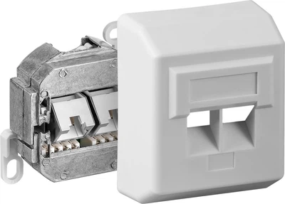 Розетка мережева RJ45 STP5e 2x2 (розетка) Lucom (62.09.8317) зовнішня LSA