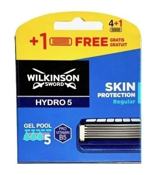 Сменные кассеты (картриджи лезвия) для бритья Wilkinson Sword Hydro 5 SKIN protection Regular - 5 шт