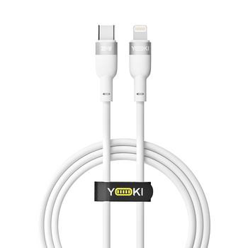Кабель для зарядки и обмена данными USB YOKI YK-SI50 SILICONE Series Type-C to Lightning 30W (3A/10V), 1.2 метра, Белый