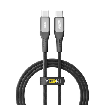 Кабель для зарядки и обмена данными USB YOKI YK-SO15 SOLID Series Type-C to Type-C 60W (3A/20V), 1.2 метра, Черный