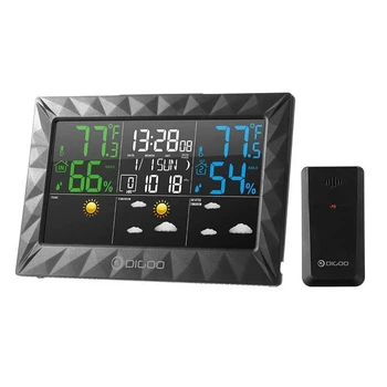 Метеостанция DIGOO DG-8270A, для помещений и улицы + 100 м, датчик погоды, термометр, гигрометр, календарь