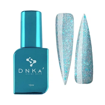 База камуфлирующая DNKa Cover Base 0053 Glowing светоотражающий голубой с паетками разного размера 12 мл
