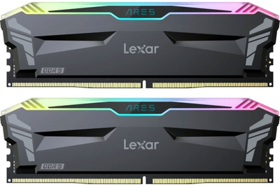 Оперативна пам'ять Lexar DDR5-6000 32768MB PC5-48000 (Kit of 2x16384) Ares RGB Black (LD5BU016G-R6000GDLA)