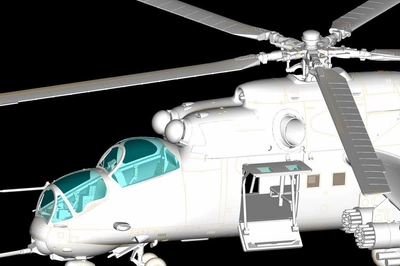 Model do składania Hobby Boss helikopter Mi-24V Hind-E Poziom 3 Skala 1:72 (6939319272201)