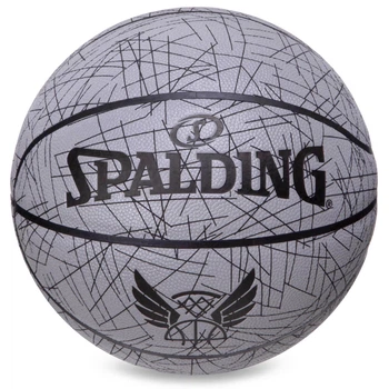 Мяч баскетбольный № 7 КОЖА SPALDING TREND LINES серый 76911Y