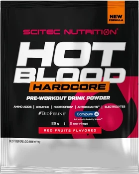 Передтренувальний комплекс Scitec Nutrition Hot Blood Hardcore порошок 25 г Червоні фрукти (5999100033191)