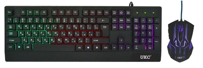 Игровая клавиатура+мышка UKC с LED подсветкой от USB M-710/4958