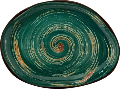 Блюдо Wilmax Spiral Green камень 33х24.5 см 700 мл (WL-669542/A)