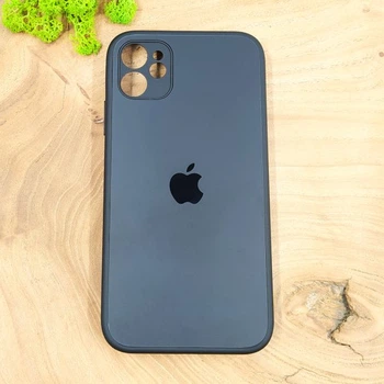 Матовый стеклянный чехол Glass case для iPhone 12 Graphite