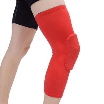 Наколенник эластичный бандаж для волейбола, танцев, гимнастики, йоги Zelart XL 47см Red (16005)