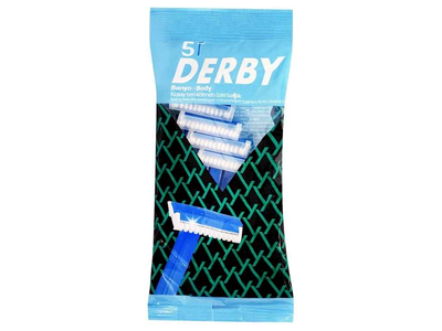 Бритви одноразова Derby 5шт 1 лезо (блакитні)
