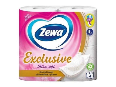Туалетний папір Zewa 4шт 4шар Exclusive Ультра м'яка