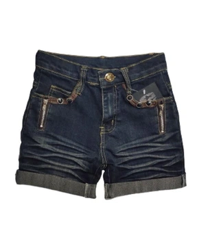 Шорты джинсовые для девочки Gold 8146 140 коричнево-синий