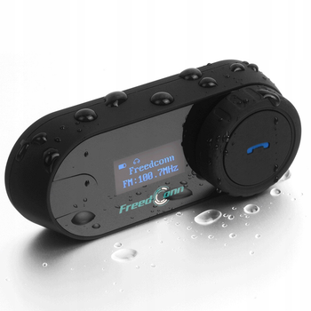 Мотоциклетная гарнитура Freedconn T Com VB для шлема с беспроводной связью Bluetooth Черный