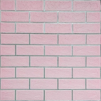 Панель стеновая 70*70cm*5mm розовий кирпич с серебром (D) SW-00001501