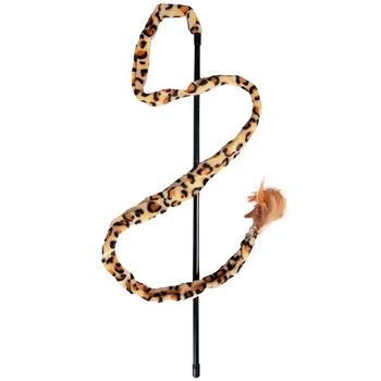 Іграшка вудка для котів з пір\'ям і дзвіночком Flamingo Leopard Fishing Rod (504176)