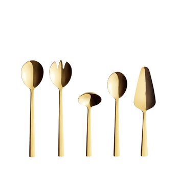 Набір столових приборів Aida Raw Cutlery Set Extra Dishwasher Safe Gold (14787) 5 шт (5709554147876)