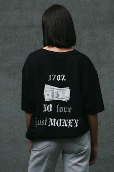 Жіноча Оверсайз Футболка З Принтом Without Dollar Black S/M (8049251)