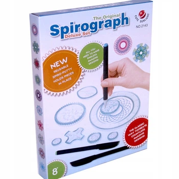 Набір Gadget Master Spirograph Deluxe для крислювання спирографом 22 шаблони 3 ручки.