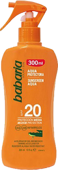 Spray przeciwsłoneczny Babaria Solar Aqua Aloe SPF 20 300 ml (8410412490290)