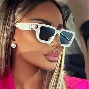 Сонцезахисні окуляри No Brand унісекс квадратні Millionaires дзеркальні білі