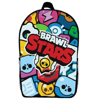 Рюкзак Бравл Старс дитячий (Gear bag Brawl Stars mini 02) чорний, 29 х 21 х 9 см