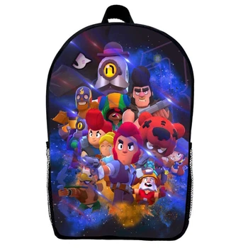 Рюкзак Бравл Старс (School Gear bag Brawl Stars 05) черный, 39 х 27 х 14 см