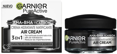 Krem do twarzy Garnier Pure Active with AHA + BHA + Carbon nawilżający 50 ml (3600542572873)