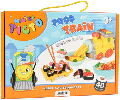 Набір для творчості Strateg  Містер тісто Food Train українською мовою (41027)(4823113864828)