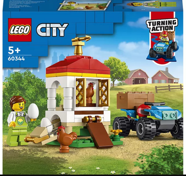 Zestaw konstrukcyjny LEGO City Kurnik na farmie 101 elementów (60344)