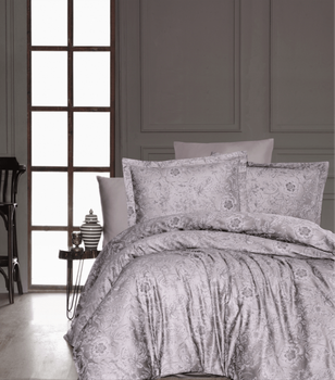 .Комплект постельного белья Satin Cotton First Choice - First Choice - S-136 ADVINA MINK - Полуторный - Коричневый