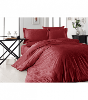 Комплект постельного белья Jacquard Satin Dark Series First Choice - First Choice - JS-171 TRUDY RED - Евро - Красный