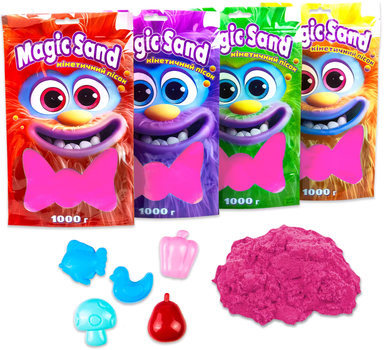 Кинетический песок Magic sand в пакете розовый 1 кг (39404-8)(4823113865283)