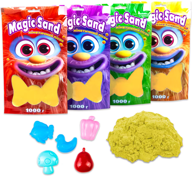 Кинетический песок Magic sand в пакете желтый 1 кг (39404-5)(4823113865252)