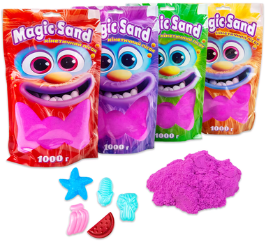 Кінетичний пісок Magic sand в пакеті фіолетовий 1 кг (39404-4)(4823113865245)