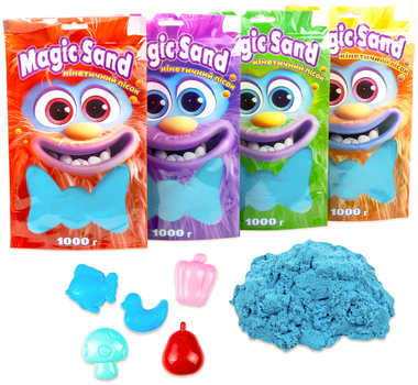Кинетический песок Magic sand в пакете голубой 1 кг (39404-3)(4823113865238)