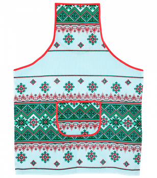 Льняной фартук Орнамент - Pijamaci - Фартух-9 - One Size - Зеленый, Орнамент