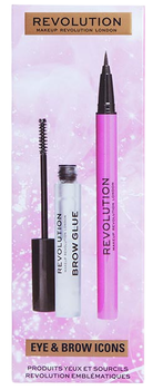 Zestaw kosmetyków dekoracyjnych Revolution Make Up Eye & Brow Icons Żel do brwi 3 ml + Eyeliner 0.5 ml (5057566769310)