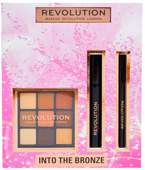 Набір декоративної косметики Revolution Make Up Into The Bronze Палетка тіней для повік 9 х 0.9 г + Туш для вій 8 г + Олівець для очей 1 г (5057566770606)