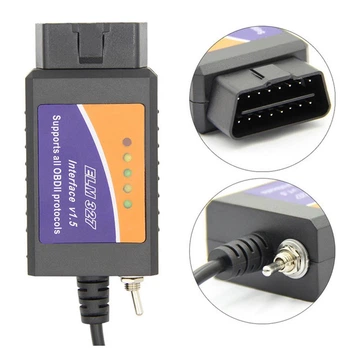 Автосканер Ford ELM 327 USB V1.5 (С ПЕРЕКЛЮЧАТЕЛЕМ HS MS CAN) FORScan. Диагностика Ford, Mazda