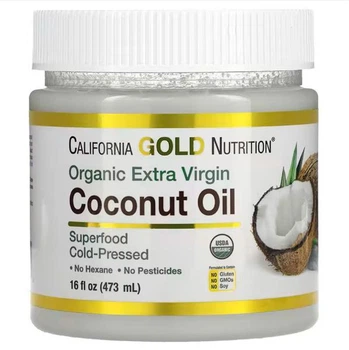 Кокосовое масло, California Gold Nutrition, SUPERFOODS, органическое нерафинированное первого холодного отжима, 473 мл