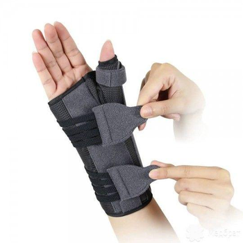 Бандаж для лучезапястного сустава и большого пальца с анатомическими шинами EH-404 правый Ortop S (обхват запястья 13-15 см)